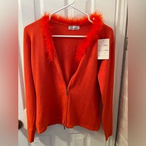 Vintage Orange sweater, Size L
